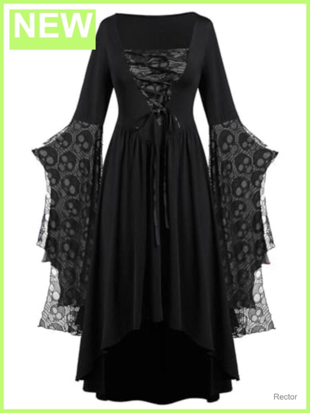 Womens Gothic Witch Dress Halloween Vampire Sorceress Costume